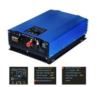 KONGMM Medidor de Vibraciones, Micro inversor de conexión a Red de 1200 W con limitador, Pantalla LCD a Color, Modo de Descarga de batería, Panel Solar, inversor de conexión a Red(Inverter Alone,72V)