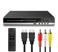 KONGMM Reproductor de DVD Reproductor de DVD Full HD Reproductores de CD/EVD/VCD de Alta definición 1080P con AV y micrófono de Salida