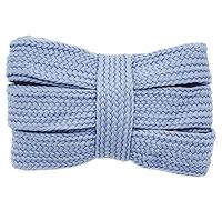 KONGNY 1 par de Cordones Suaves de Colores Huecos Planos Gruesos de 20mm de Ancho, Zapatos de Lona para Zapatillas Deportivas, 15 gris azul, 140cm