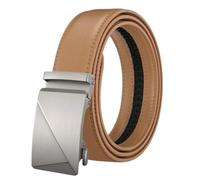 KONGNY Cinturones De Cuero Para Hombre De 3,5Cm Cinturones Con Hebilla Automática De Aleación Para Hombre, Caqui