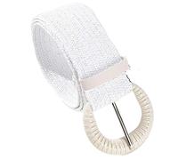 KONGNY Cinturones Trenzados de Paja Elástica Bohemia para Mujer, Cinturón Ancho de Tejido de Paja Pp, Cinturón de Cintura para Mujer, Z22082706