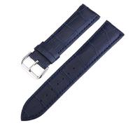 KONGNY Reloj Pulsera Cinturón Mujer Correas De Reloj Correa De Cuero Genuino Correa De Reloj 10-24Mm, Azul oscuro, 24mm