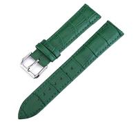 KONGNY Reloj Pulsera Cinturón Mujer Correas De Reloj Correa De Cuero Genuino Correa De Reloj 10-24Mm, Verde, 10mm