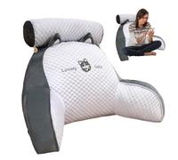 Kongou Almohada De Lectura para Cama, Cojín De Lectura para Cama Respaldo con Brazo De Apoyo, Almohada De Respaldo Desmontable, Almohada De Apoyo Lavable para Leer, Jugar, Ver TV (50x70cm)