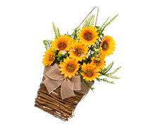 Kongou Corona de otoño para Puerta de Entrada - Colgantes Guirnalda de Puerta de Cesta de Girasol | Colgantes, Cesta de Girasol, Guirnalda de Puerta, Flores Artificiales, Maceta, Decoraciones para