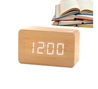 Reloj Despertador Digital De Madera, Reloj Digital De Cabecera con Modo Día De La Semana/Fin De Semana, Gran Pantalla, Control De Sonido, Reloj Despertador De Sobremesa para Oficina
