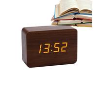 Reloj Despertador Digital De Madera, Reloj Digital De Cabecera con Modo Día De La Semana/Fin De Semana, Gran Pantalla, Control De Sonido, Reloj Despertador De Sobremesa para Oficina