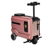 KONGQXIAA Equipaje eléctrico manejable de 20 Pulgadas, Maleta motorizada con Manos Libres con Luces LED, portavasos y batería Desmontable para Viajes en aeropuertos y Ciudades Pink