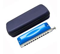 Kongsheng Armónica Cromática De 12 Agujeros Tecla Azul C Armónica De Boca Profesional Instrumento Musical Profesional armónica