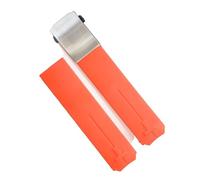 kongsou Correa de reloj deportiva de silicona para Tissot Touch T013 T047 t-sport T013420A T047420A T33 correa de reloj impermeable(Orange silver,21mm)