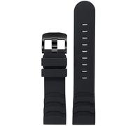 kongsou Correa de silicona para relojes Luminox, resistente al agua, de 24 mm.(Blackb)