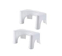 KONGY Inodoro en Cuclillas, Seguro Robusto Taburete Alivia el estreñimiento, la hinchazón, Alinea el Colon para un Alivio más rápido y fácil Taburete (Color : White, tamaño : Two)