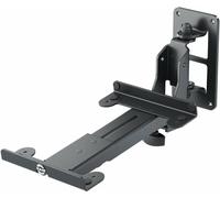 K&M 24166 Soporte de pared para amplificadores M con brazo ajustable, rotación de 108° - acero, negro - 15-22 cm - soporta hasta 15 kg