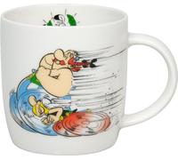 Konitz Taza Asterix Racing - Courir, 11 7 275 2851 | Taza de porcelana de 395 ml, apta para lavavajillas y microondas, apta para café, té y cacao