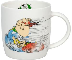 Konitz Taza Asterix Racing - Courir, 11 7 275 2851 | Taza de porcelana de 395 ml, apta para lavavajillas y microondas, apta para café, té y cacao