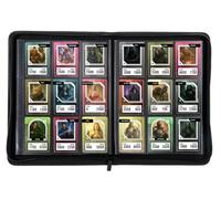 Konix álbum Premium 360 cartas coleccionables - 9 fundas de 63 x 88 mm por página - Compatible Magic The Gathering, Pokémon, Yu-Gi-Oh! - Negro