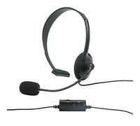 Konix Auriculares de Juego monoaurales con Cable PS-100 para PS4 y PS5 - Micrófono Ligero con cancelación de Ruido - Negro