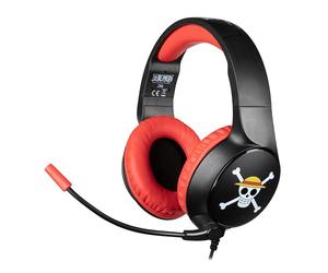 Konix Auriculares de una Sola Pieza con Cable para Juegos para PC, PS4, PS5, Switch, Xbox One y Series X|S, micrófono, Cable de 1,5 m, Conector Jack de 3,5 mm, patrón Luffy