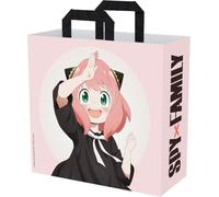 Konix bolsa de compras Spy x Family - tamaño 40 x 45 x 20 cm - material reciclado - diseño de Anya - color rosa