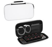 Konix Bolsa de Transporte y protección Carry Bag para Consola Nintendo Switch 2 - Bolsillo de Malla para Accesorios - 8 Compartimentos para Juegos - Blanco