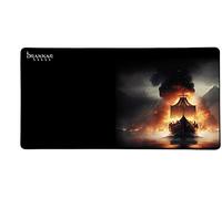 Konix Drakkar Alfombrilla de ratón Gaming Heidrun XXL 90 x 46 cm - Base Antideslizante de Goma - Diseño Vikingo