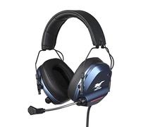 Konix Drakkar Auriculares para Juegos con Cable Skyfighter One para PC - Micrófono Flexible - Cable USB de 2,4 m - Retroiluminación LED - Negro y Azul