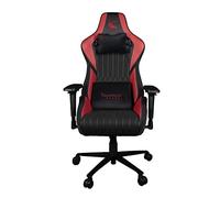 Konix Drakkar Silla de Oficina para Gaming Hel - Inclinación del Asiento 150° - Cuero de Poliuretano Liso - Negro y Rojo