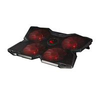 Konix Drakkar Soporte enfriador Stormur para PC gaming de hasta 17" - 4 ventiladores de 140 mm - Iluminación LED roja - 2 puertos USB