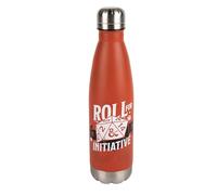 Konix Dungeons & Dragons Botella térmica - Acero inoxidable - 500 ml - Diseño "¡Roll for Initiative!" - Rojo