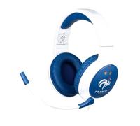 Konix FFF Auriculares Gaming circumaurales con Cable PC, PS5, Switch 2 y Xbox - Micrófono - Cable de 1,5 m - Conector 3,5 mm - Blanco y Azul