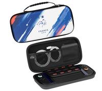 Konix FFF Bolsa de Transporte y protección Carry Bag para Nintendo Switch 2 - Bolsillo de Malla para Accesorios - 8 Compartimentos para Juegos - Azul, Blanco y Rojo