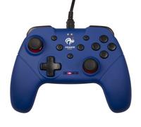 Konix FFF Mando con cable para Nintendo Switch, Switch 2 y PC - Función de vibración - Cable de 3 m - Azul