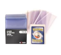 Konix Fundas para Tarjetas Hard Sleeves 3" x 4" 35 pt - 25 fundas - Compatible con Lorcana, Magic The Gathering, Pokémon - Plástico - Transparente