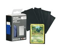 Konix Fundas protectoras para cartas Dark Blue Matte Sleeves 66 x 91 mm competición - 100 fundas - Compatible con Magic The Gathering, Pokémon - Plástico - Azul oscuro