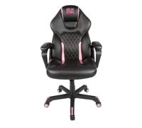 Silla gamer konix geek star onyx gran comodidad y ergonomia inclinacion hasta 15º color negro y lila kon chair gk star
