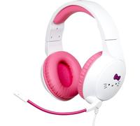 Konix Hello Kitty Auriculares Gaming circumaurales con Cable PC, PS5, Switch 2 y Xbox - Micrófono - Cable de 1,5 m - Jack 3,5 mm - Blanco y Rosa