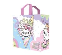 Konix Hello Kitty Bolsa de Compras 40 x 45 x 20 cm - Material reciclado - Blanco - Diseño de helado