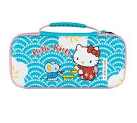 Konix Hello Kitty Funda de protección y Transporte Consola Nintendo Switch 2 - Malla para Accesorios - 8 Compartimentos para Juegos - Diseño té - Azul