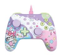 Konix Hello Kitty Mando con cable para Nintendo Switch, Switch 2 y PC - Función de vibración - Cable de 3 m - Violeta y rosa