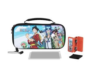 Konix Kit básico de accesorios para juegos One Piece para Nintendo Switch, Switch Lite y Switch OLED, funda, protector de pantalla y auriculares