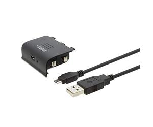 Konix Kit Mythics Play & Charge para Mando Xbox One, batería Externa, Cable de Carga de 3 m, batería de hasta 8 Horas de duración, Color Negro