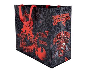 Konix kx dnd shopping bag monsters negro, rojo bolso grande
