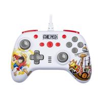 Konix Mando de una sola pieza con cable para Nintendo Switch, Switch OLED y PC, función de vibración, cable de 3 m, patrón Luffy, blanco