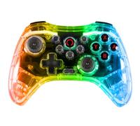 Konix Mando inalámbrico Crystal Nintendo Switch, PC y PS4 - Autonomía 10 h - Bluetooth 5.0 EDR - Función de vibración - Iluminación LED RGB