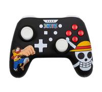 Konix Mando One Piece con cable para Nintendo Switch, Switch OLED y PC, función de vibración, cable de 3 m, diseño Luffy, color negro