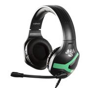 Konix Mythics Auriculares Gaming con Cable Nemesis Xbox One y Series X|S - Micrófono 45° - Cable 1,5 m - Conector Jack de 3,5 mm - Negro y Verde