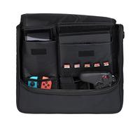 Konix Mythics Bolso de Mensajero con Correa para protección y Transporte de Consola y Accesorios Nintendo Switch, Switch Lite y Switch OLED - Negro