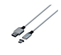 Konix Mythics Cable de carga magnético de 2 m tipo A a C para mando DualSense PS5 - Carga de alta velocidad - Blanco