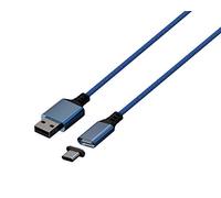 Konix Mythics Cable de carga magnético prémium de 3 m, tipo A a C, para mando Xbox Series X | S, carga ultrarrápida, azul