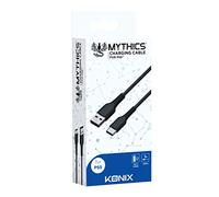 Konix Mythics Cable de carga para mando DualSense PS5 - Cable USB tipo A a C de 3 m - Negro